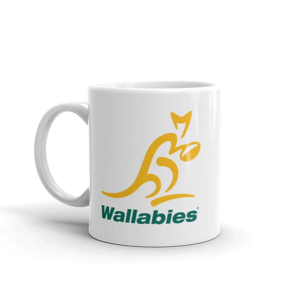 Wallabies White Glossy Mug - Image 2