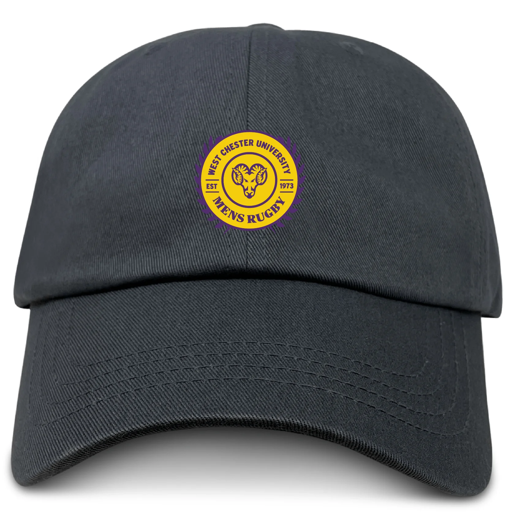 West Chester University Adult Low-Profile Cotton Twill Dad Cap - Image 3
